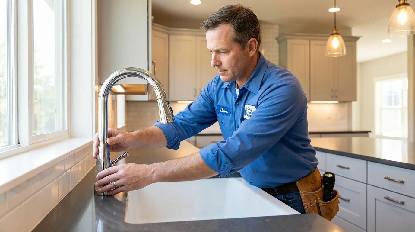Kitchen faucet installation by Johns Plumbing LLC in Horton